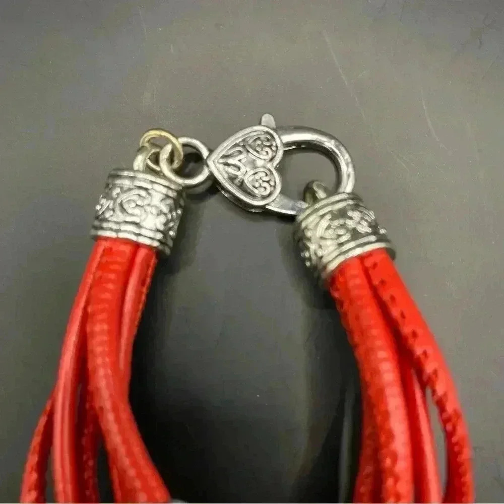 Red Cord Necklace with Clasp Bracelet Cord Chain Dog Necklace - Picture 2 of 9
